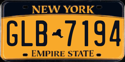 NY license plate GLB7194
