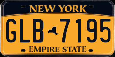 NY license plate GLB7195