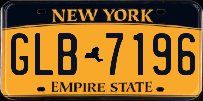 NY license plate GLB7196