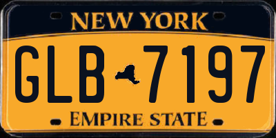 NY license plate GLB7197