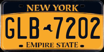 NY license plate GLB7202