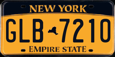 NY license plate GLB7210