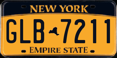 NY license plate GLB7211