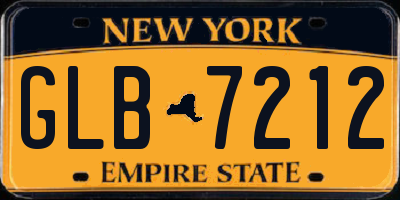 NY license plate GLB7212