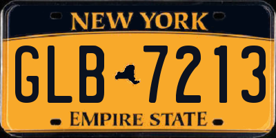 NY license plate GLB7213