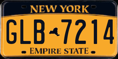 NY license plate GLB7214