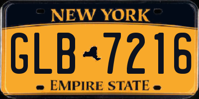 NY license plate GLB7216