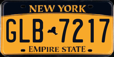 NY license plate GLB7217