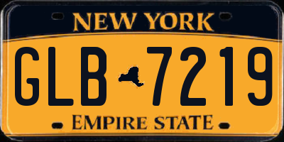 NY license plate GLB7219