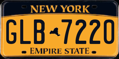 NY license plate GLB7220