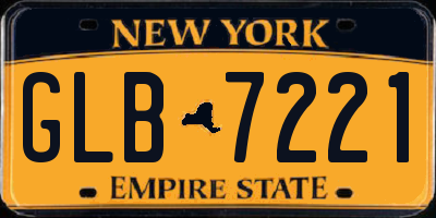 NY license plate GLB7221