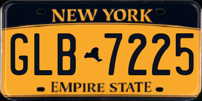 NY license plate GLB7225