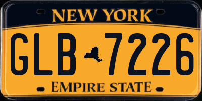 NY license plate GLB7226