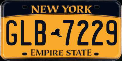 NY license plate GLB7229