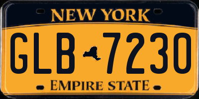 NY license plate GLB7230