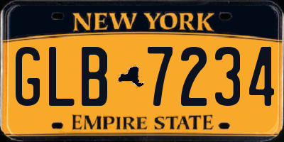 NY license plate GLB7234