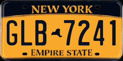 NY license plate GLB7241