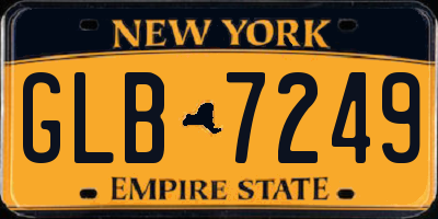 NY license plate GLB7249