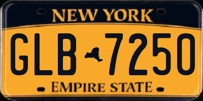NY license plate GLB7250