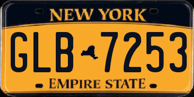 NY license plate GLB7253