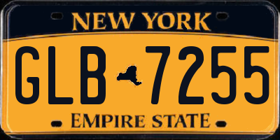 NY license plate GLB7255