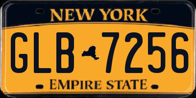 NY license plate GLB7256
