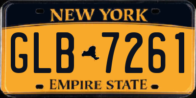 NY license plate GLB7261