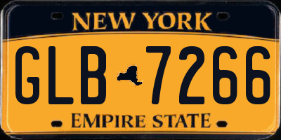 NY license plate GLB7266