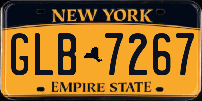 NY license plate GLB7267