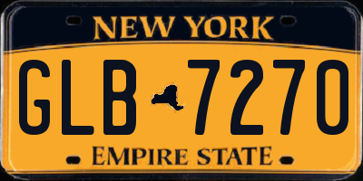 NY license plate GLB7270