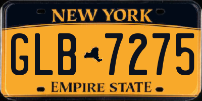 NY license plate GLB7275