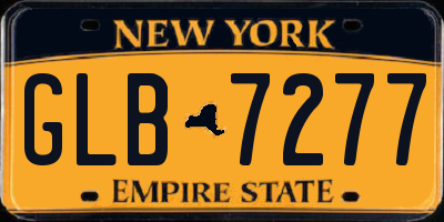 NY license plate GLB7277
