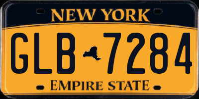 NY license plate GLB7284