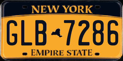 NY license plate GLB7286
