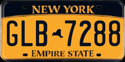 NY license plate GLB7288