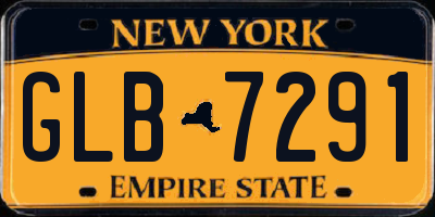 NY license plate GLB7291