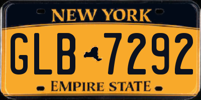 NY license plate GLB7292