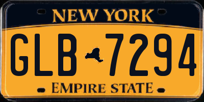 NY license plate GLB7294