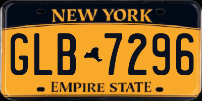 NY license plate GLB7296