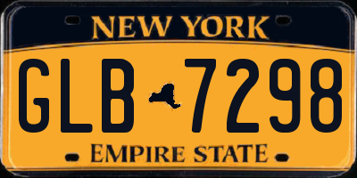 NY license plate GLB7298