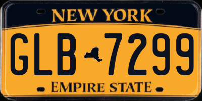 NY license plate GLB7299