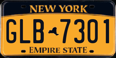 NY license plate GLB7301