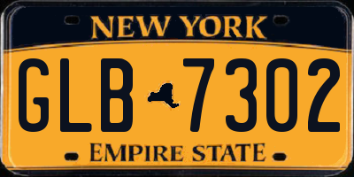 NY license plate GLB7302