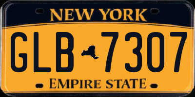 NY license plate GLB7307