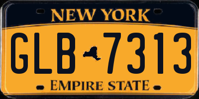 NY license plate GLB7313