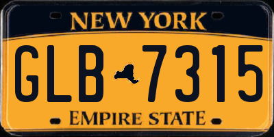 NY license plate GLB7315