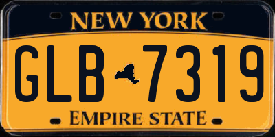 NY license plate GLB7319