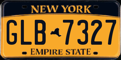 NY license plate GLB7327