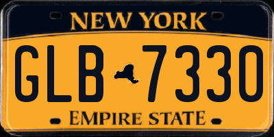 NY license plate GLB7330