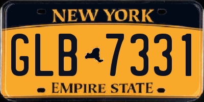 NY license plate GLB7331